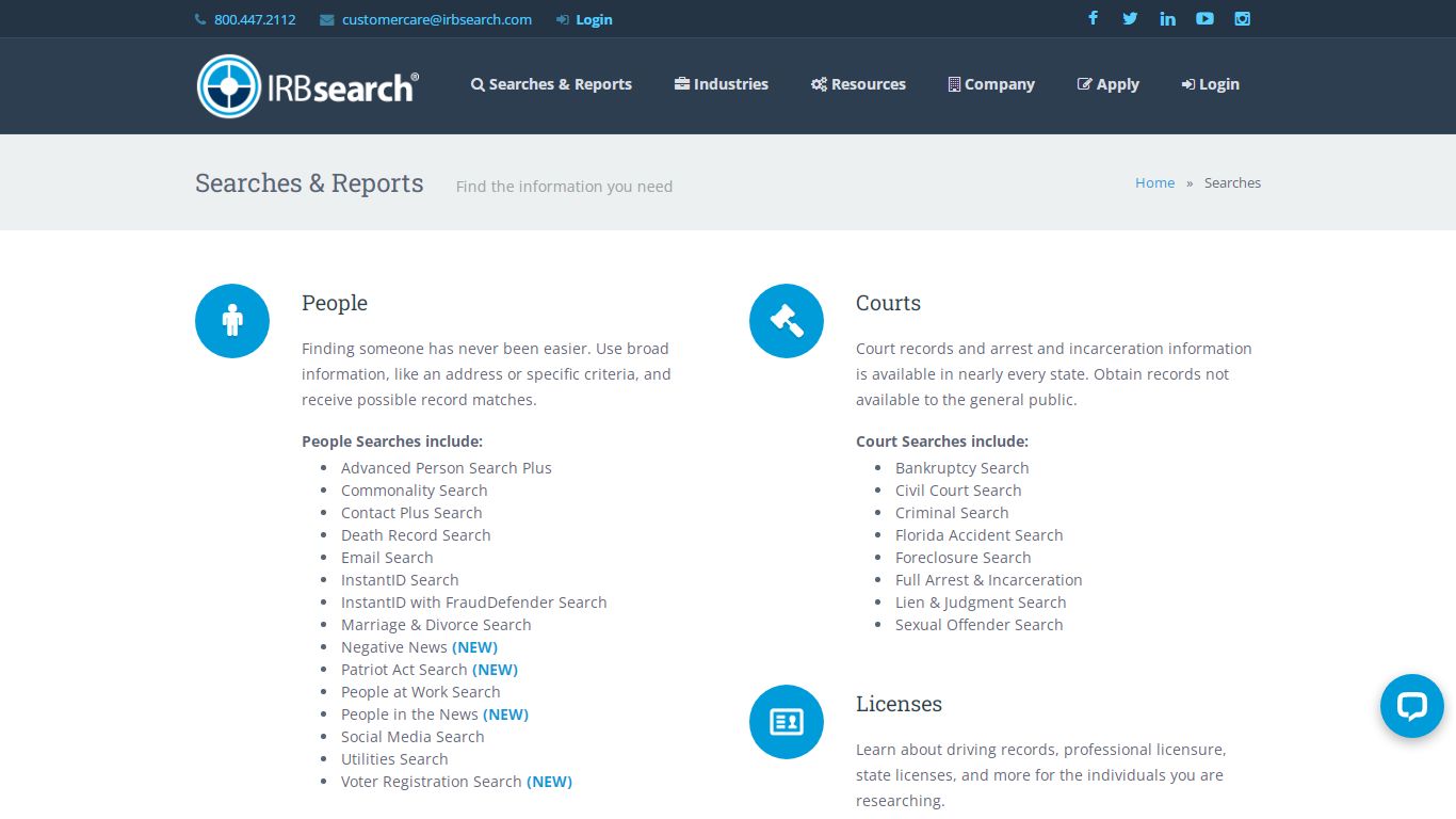 IRBsearch | Searches